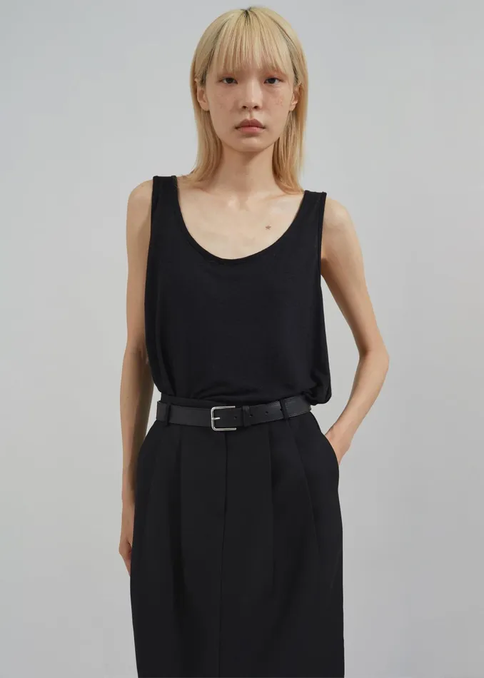 The Frankie Shop Tops Women Josie Scoop Neck Tank Top 8211 Black