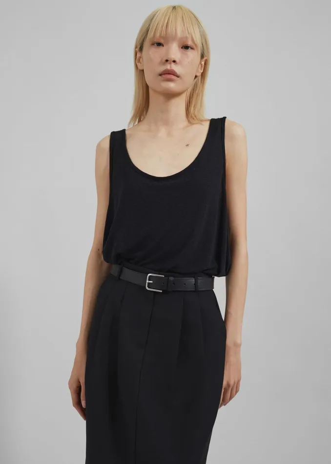 The Frankie Shop Tops Women Josie Scoop Neck Tank Top 8211 Black
