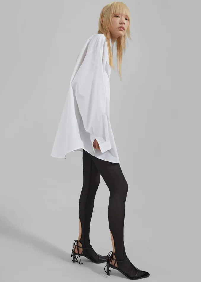 The Frankie Shop Tops Women Marin Button Up Utility Shirt 8211 White