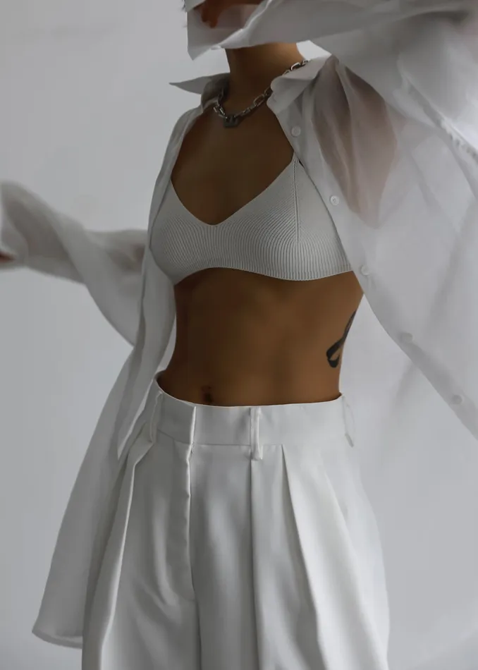 The Frankie Shop Tops Women Marlow Oversized Linen Shirt 8211 White