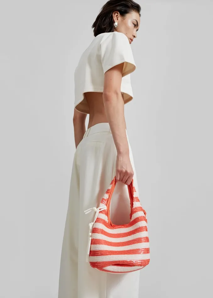 The Frankie Shop Tops Women Meloe Crop Tee 8211 Beige