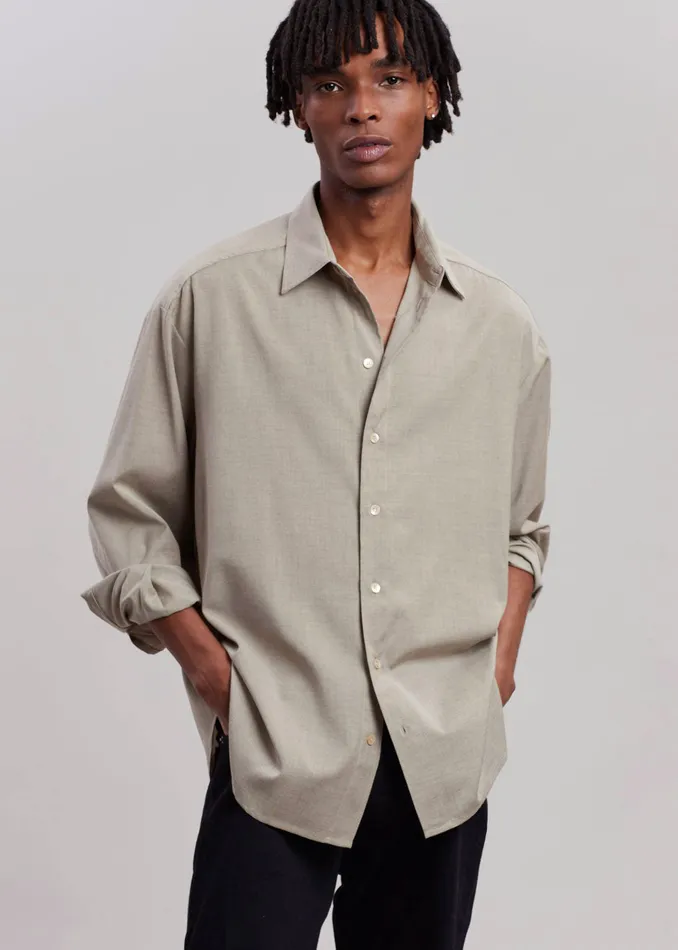 The Frankie Shop Tops WomenMen Gelso Shirt 8211 Light Taupe Melange