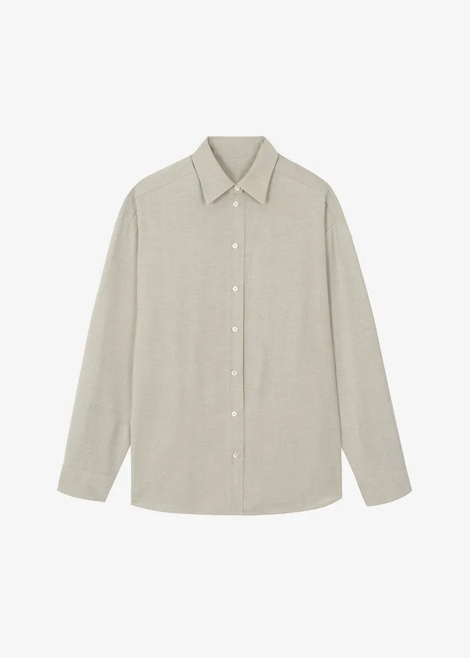 The Frankie Shop Tops WomenMen Gelso Shirt 8211 Light Taupe Melange