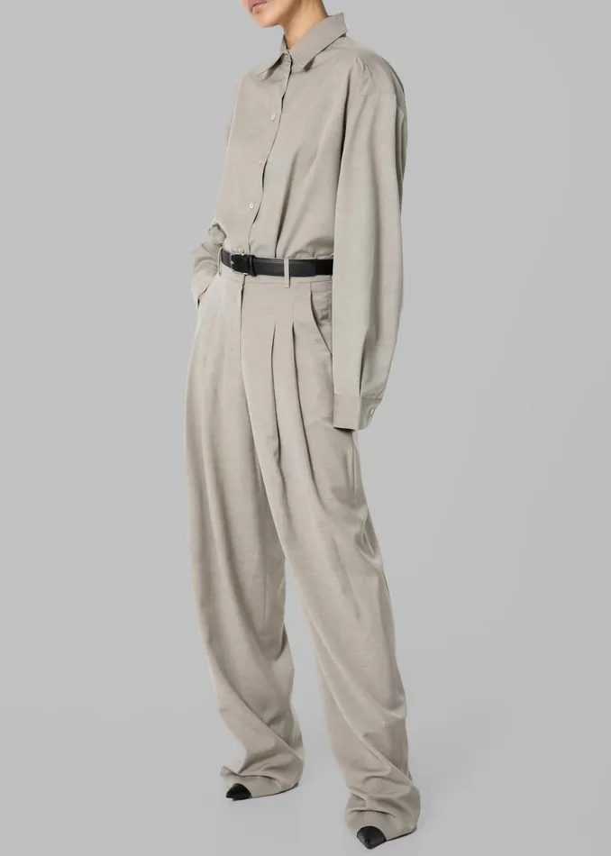 The Frankie Shop Tops WomenMen Gelso Shirt 8211 Light Taupe Melange