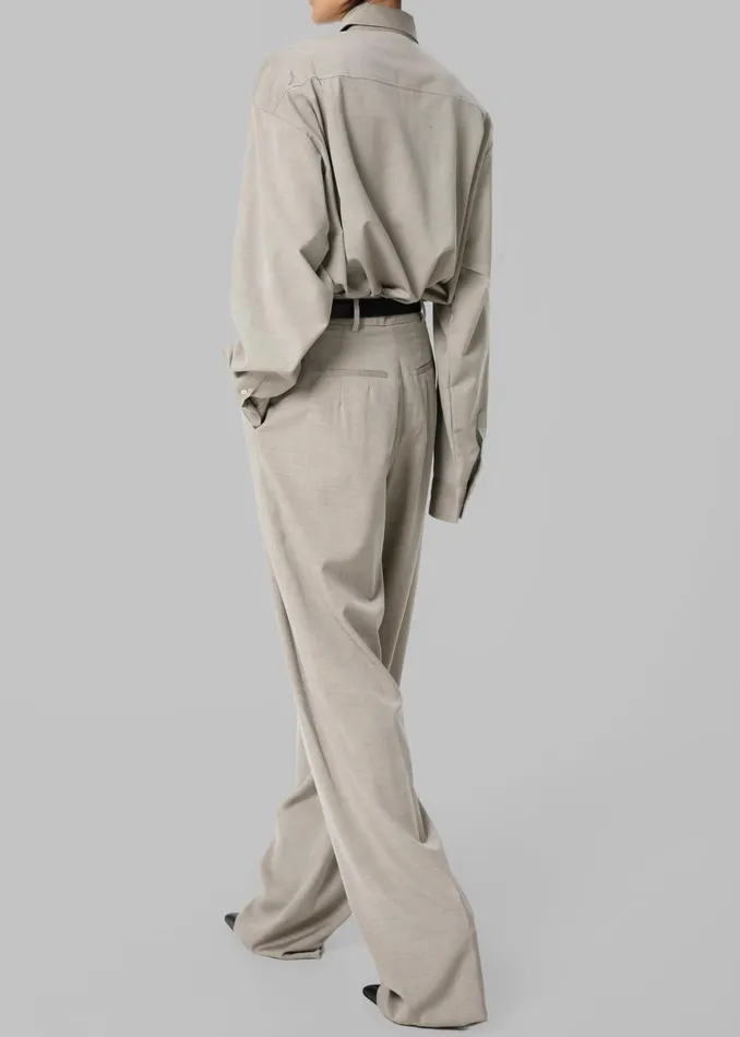 The Frankie Shop Tops WomenMen Gelso Shirt 8211 Light Taupe Melange