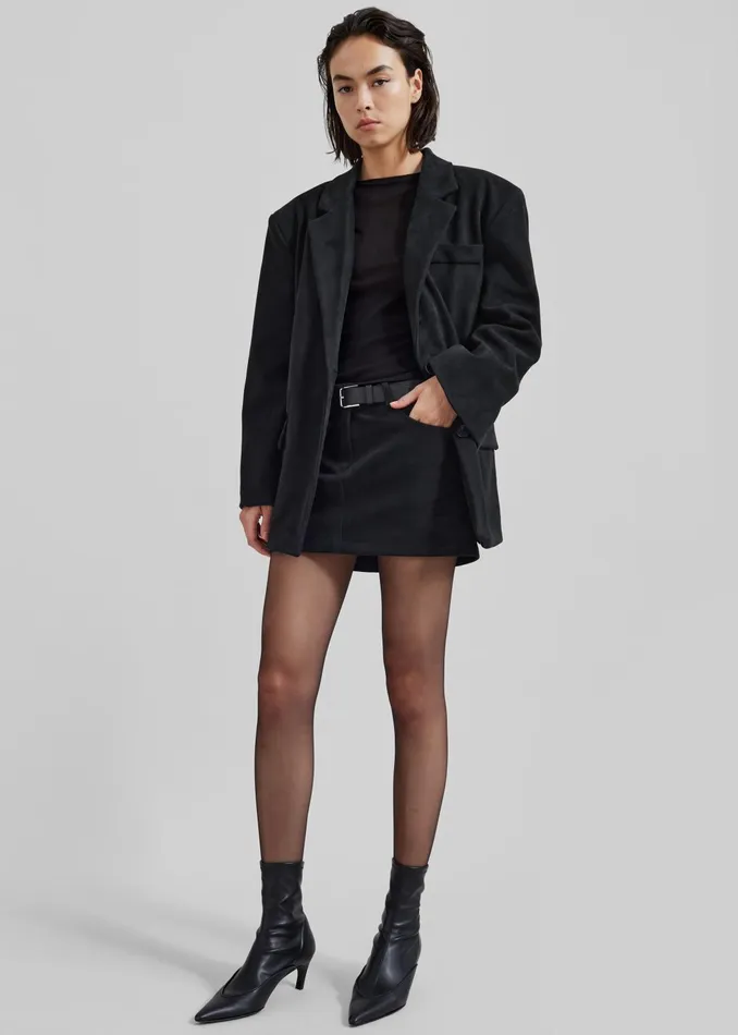 The Frankie Shop Tops Women Mesa Sheer Long Sleeve Tee 8211 Black