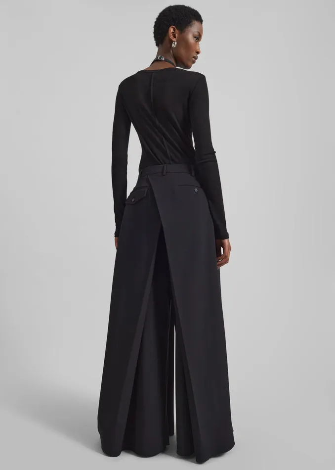 The Frankie Shop Tops Women Mesa Sheer Long Sleeve Tee 8211 Black