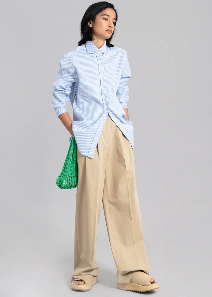 The Frankie Shop Tops Women Mina Shirt 8211 Blue Stripe