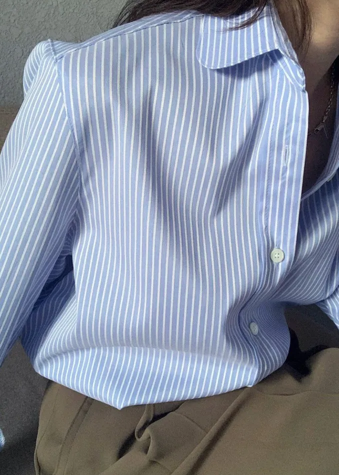The Frankie Shop Tops Women Mina Shirt 8211 Blue Stripe