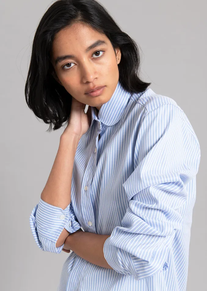 The Frankie Shop Tops Women Mina Shirt 8211 Blue Stripe