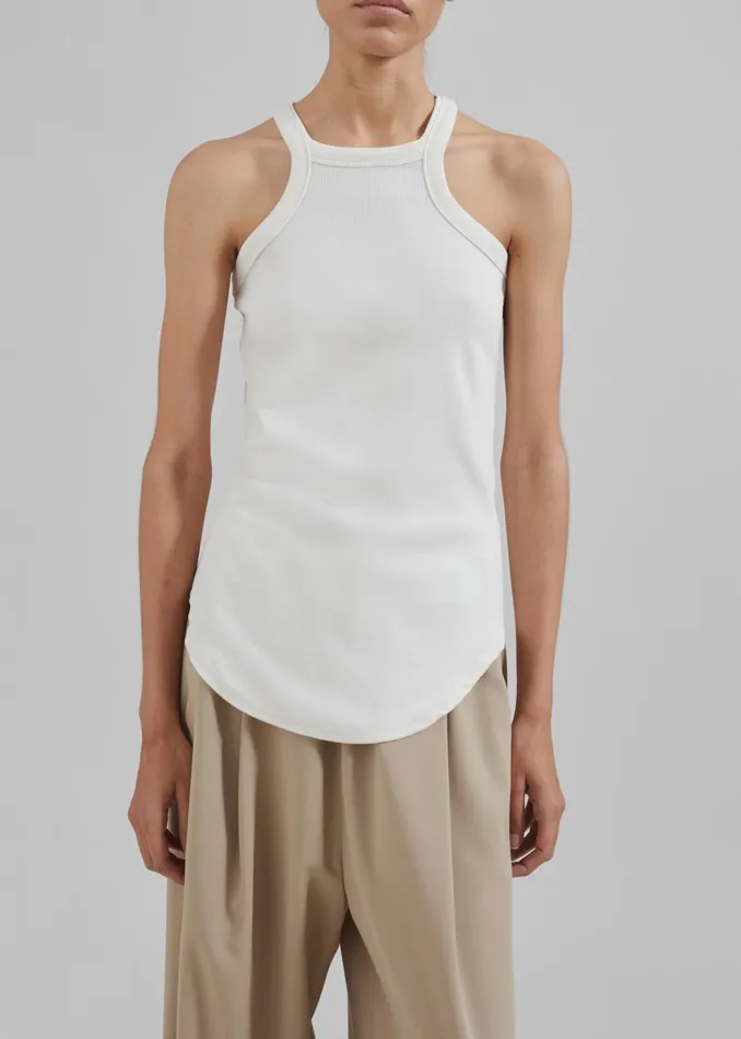The Frankie Shop Tops Women Omi Halter Tank Top 8211 Cream