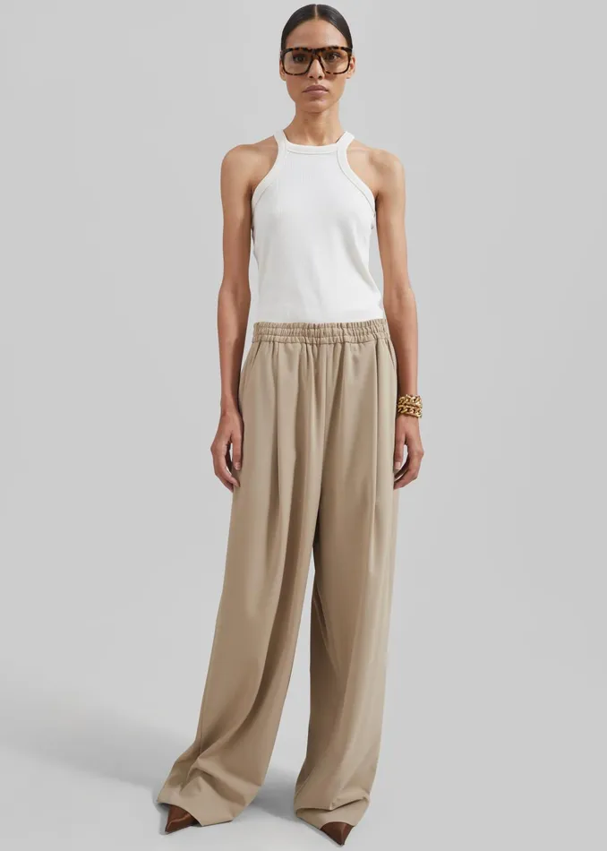 The Frankie Shop Tops Women Omi Halter Tank Top 8211 Cream