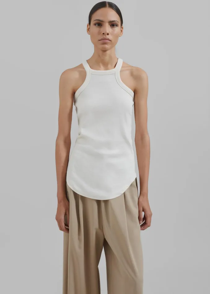 The Frankie Shop Tops Women Omi Halter Tank Top 8211 Cream