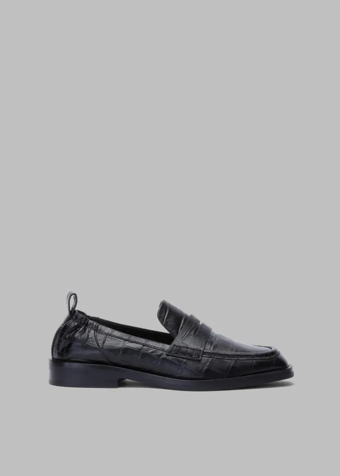 The Frankie Shop Women 31 Phillip Lim Alexa Soft Penny Croco Loafers 8211 Black