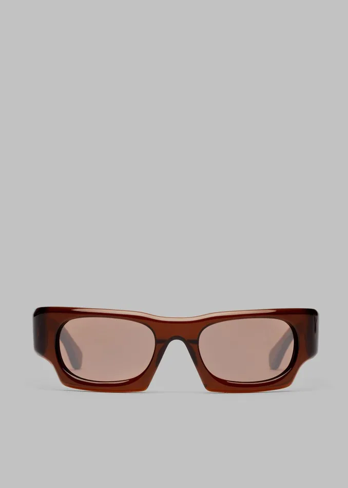 The Frankie Shop WomenMen Port Tanger Kerewan Sunglasses 8211 Bunaa AcetateTobacco Lens