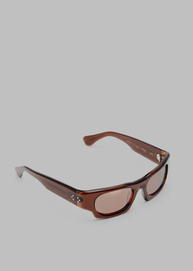 The Frankie Shop WomenMen Port Tanger Kerewan Sunglasses 8211 Bunaa AcetateTobacco Lens
