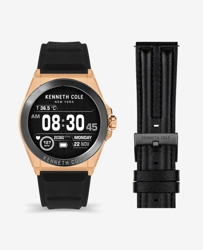 The Wellness Smartwatch 20 With Interchangeable Band Set Black Men Kenneth Cole Watches