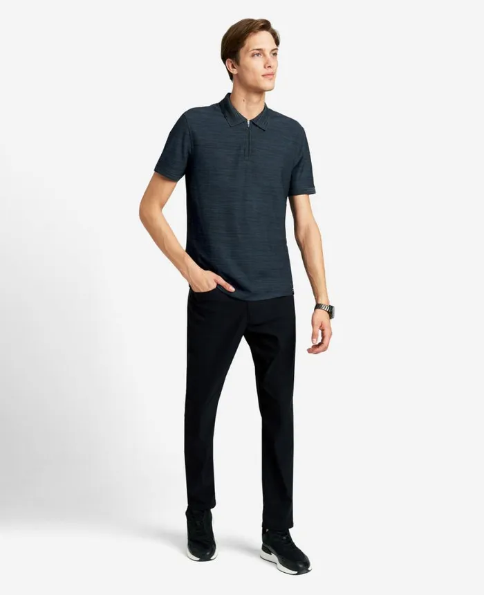 The Zipup Knit Polo Navy Men Kenneth Cole Polos and TShirts The Zipup Knit Polo Navy Men Kenneth Cole Polos and TShirts