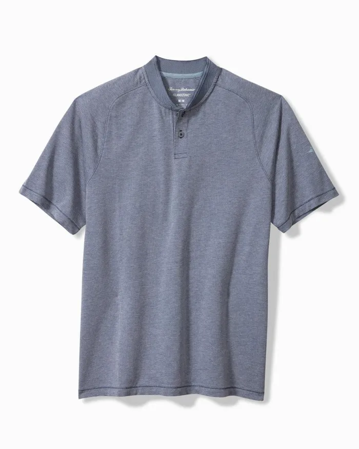 Tommy Bahama Alki Point ShortSleeve IslandZone Henley Eclipse Men Shirts