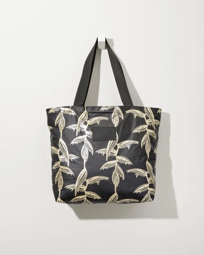 Tommy Bahama Aloha Collection Heliconia Day Tripper Tote Glowblack WomenBeach and Home Handbags and Clutches Tommy Bahama Aloha Collection Heliconia Day Tripper Tote Glowblack WomenBeach and Home Handbags and Clutches
