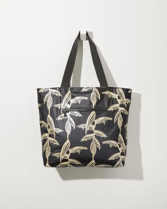 Tommy Bahama Aloha Collection Heliconia Day Tripper Tote Glowblack WomenBeach and Home Handbags and Clutches Tommy Bahama Aloha Collection Heliconia Day Tripper Tote Glowblack WomenBeach and Home Handbags and Clutches