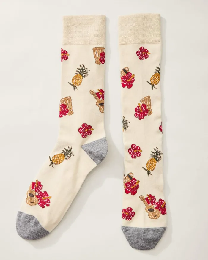 Tommy Bahama Aloha Spirit Socks Stone Men Socks