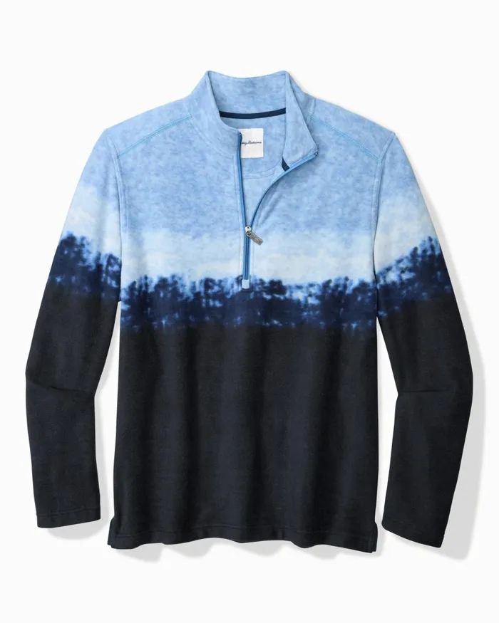 Tommy Bahama Azul Tides Ombr HalfZip Sweatshirt Blues Men Sweatshirts