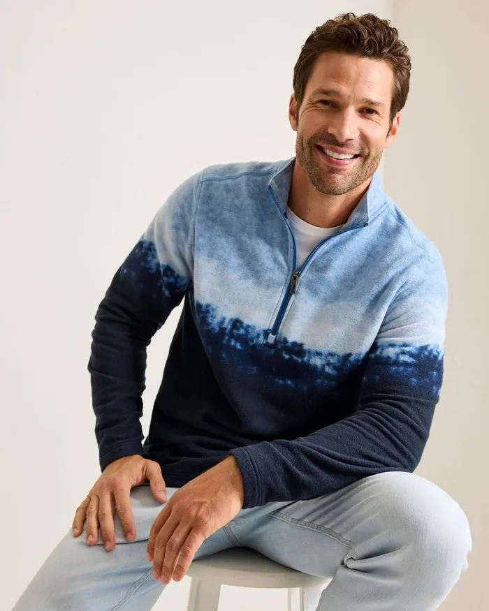 Tommy Bahama Azul Tides Ombr HalfZip Sweatshirt Blues Men Sweatshirts Tommy Bahama Azul Tides Ombr HalfZip Sweatshirt Blues Men Sweatshirts
