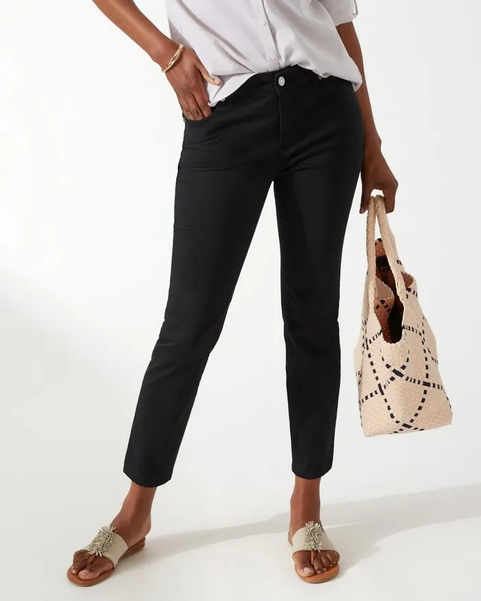 Tommy Bahama Boracay Beach HighRise Ankle Jeans Black Women Jeans