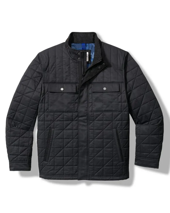 Tommy Bahama Burnaby Park Jacket Jet Black Men Jackets and Outerwear