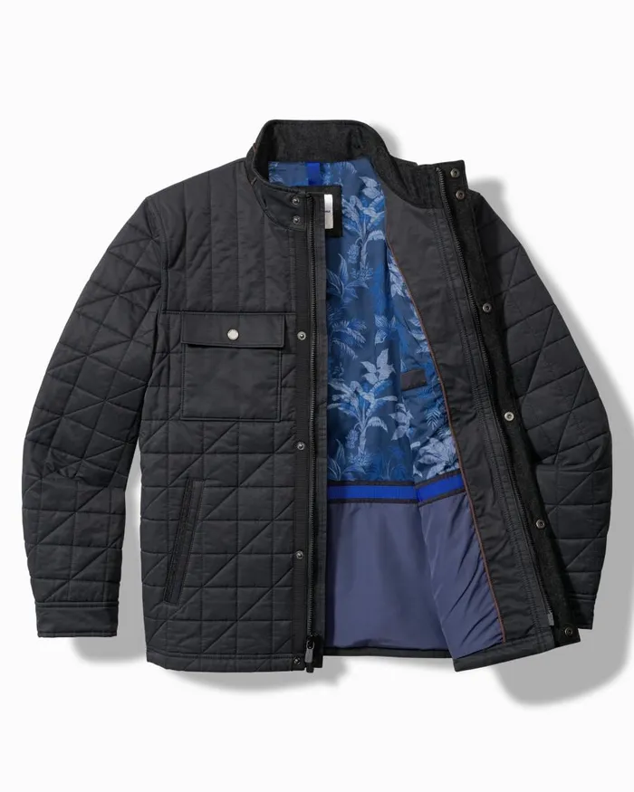 Tommy Bahama Burnaby Park Jacket Jet Black Men Jackets and Outerwear Tommy Bahama Burnaby Park Jacket Jet Black Men Jackets and Outerwear