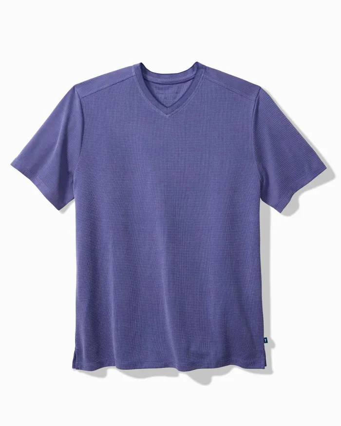 Tommy Bahama Coastal Crest IslandZone VNeck Shirt Deep Ultramarine Men Shirts
