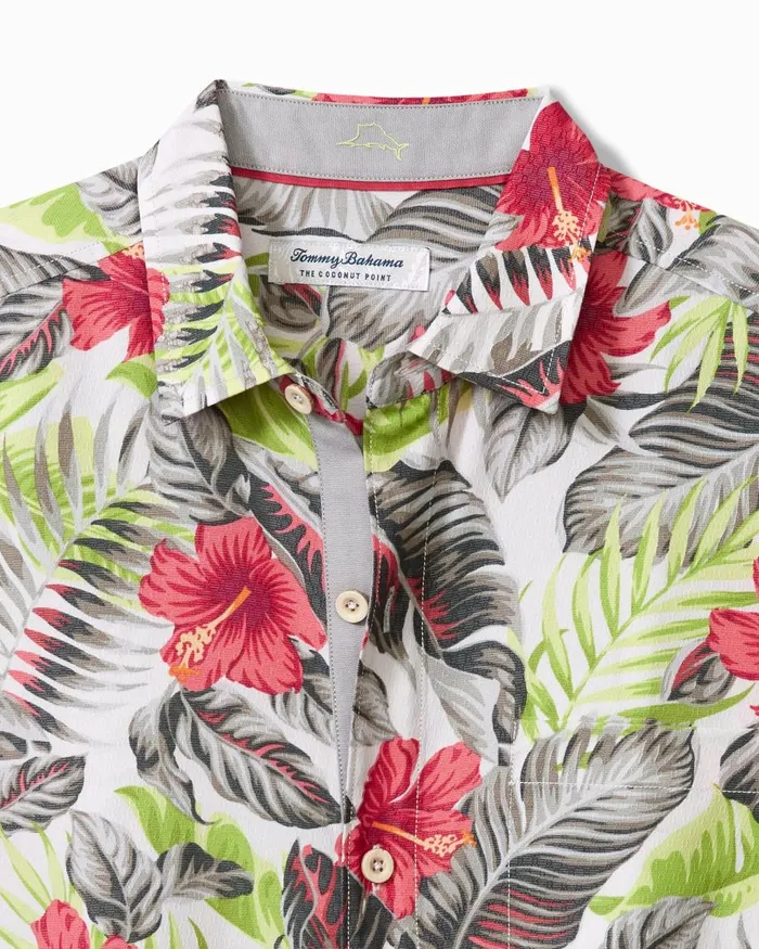 Tommy Bahama Coconut Point Hibiscus Shores IslandZone Camp Shirt Summer Grey Men Shirts Tommy Bahama Coconut Point Hibiscus Shores IslandZone Camp Shirt Summer Grey Men Shirts