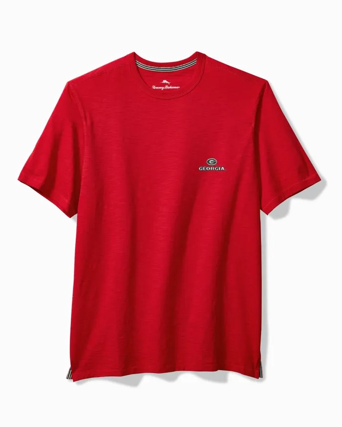 Tommy Bahama Collegiate Bali Beach Crew TShirt Georgia Men Shirts