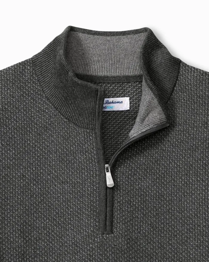 Tommy Bahama Coolside Legend HalfZip IslandZone Sweater Grey Mist Men Sweaters Tommy Bahama Coolside Legend HalfZip IslandZone Sweater Grey Mist Men Sweaters