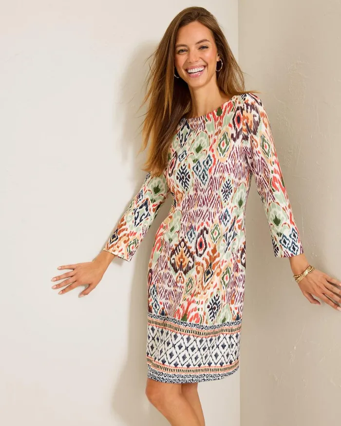 Tommy Bahama Darcy Vista Cove 34Sleeve Dress White Sand Women Dresses Tommy Bahama Darcy Vista Cove 34Sleeve Dress White Sand Women Dresses