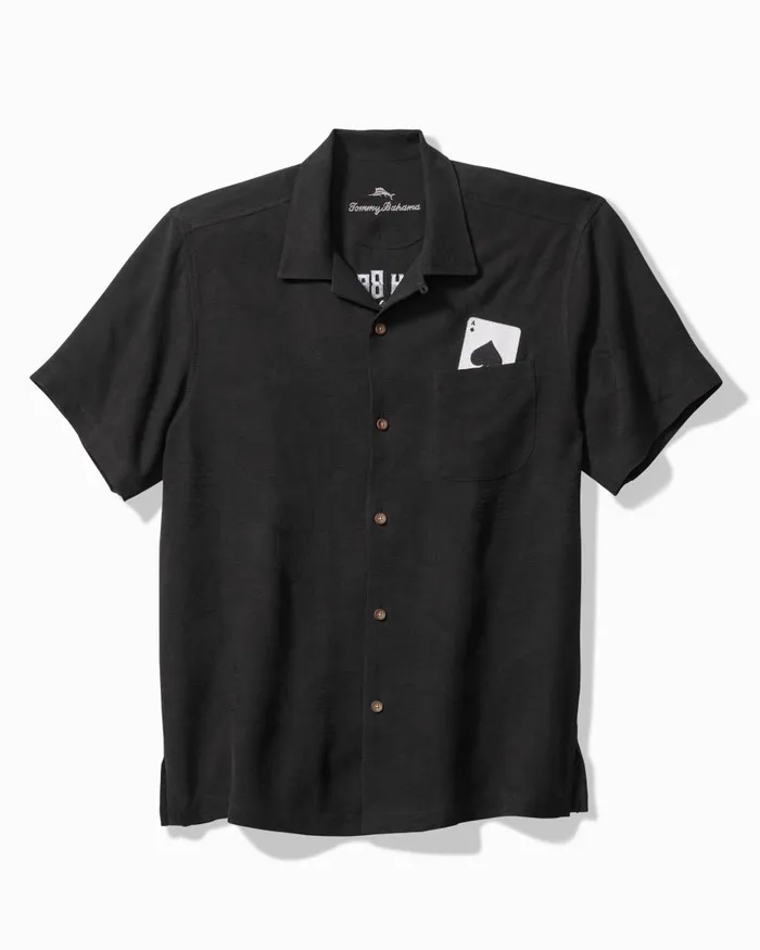 Tommy Bahama Drinking Doubles Silk Camp Shirt Black Men Shirts Tommy Bahama Drinking Doubles Silk Camp Shirt Black Men Shirts