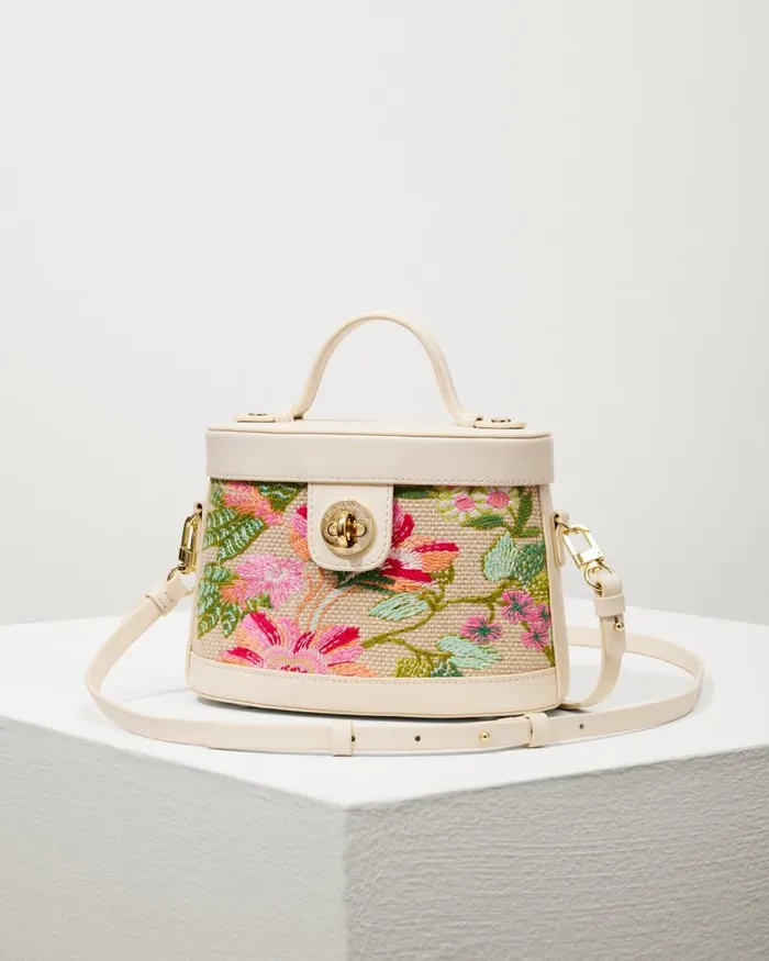 Tommy Bahama Flamingo Pineapple Crossbody Bag Pink Multi Women Handbags and Clutches