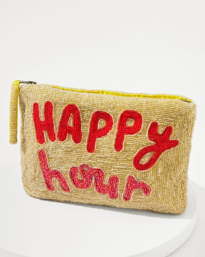 Tommy Bahama Happy Hour Beaded Clutch Gold Women Handbags and Clutches