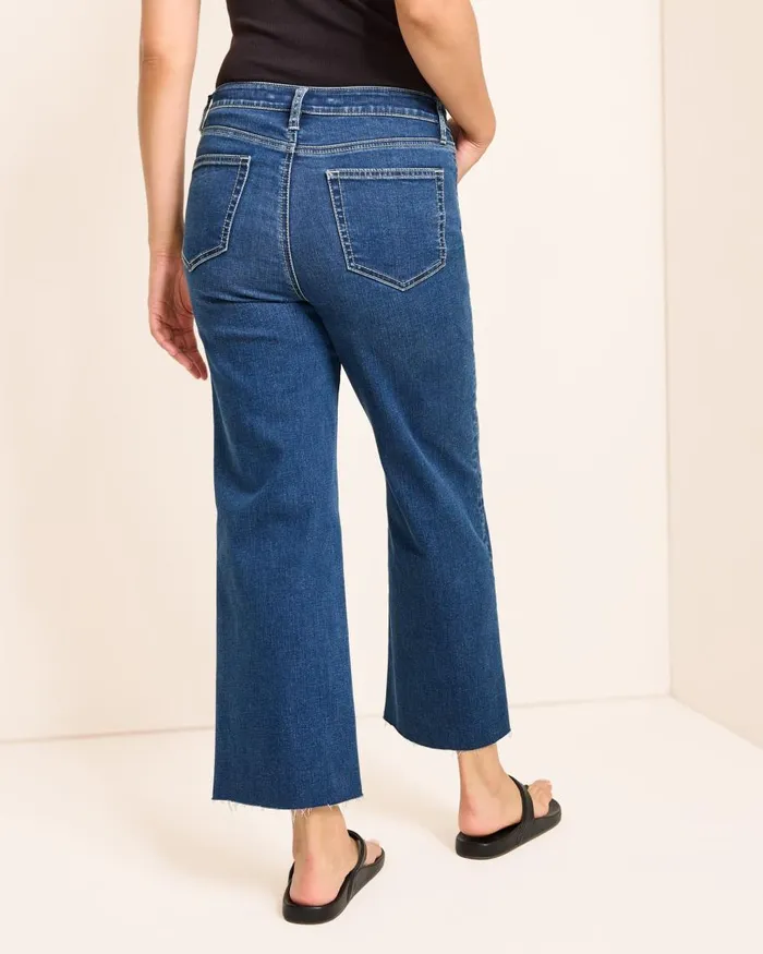 Tommy Bahama HighRise Cropped WideLeg Jeans Sunset Blue Wash Women Jeans Tommy Bahama HighRise Cropped WideLeg Jeans Sunset Blue Wash Women Jeans