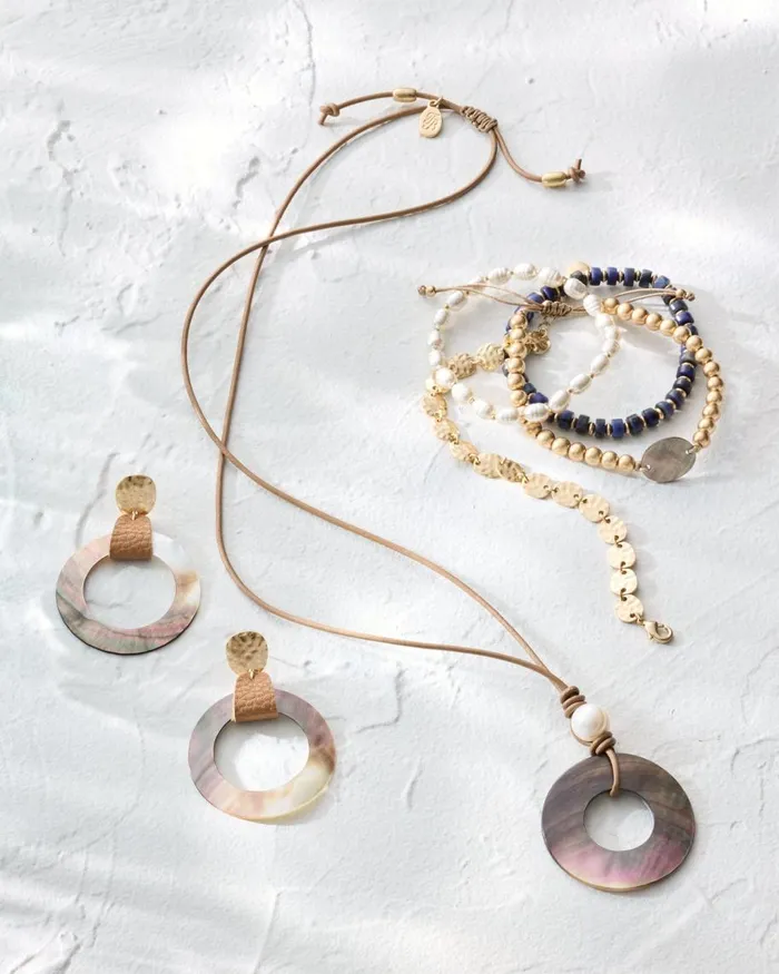 Tommy Bahama Indigo Shore Grey Shell Drop Hoop Earrings Gold Women Jewelry Tommy Bahama Indigo Shore Grey Shell Drop Hoop Earrings Gold Women Jewelry