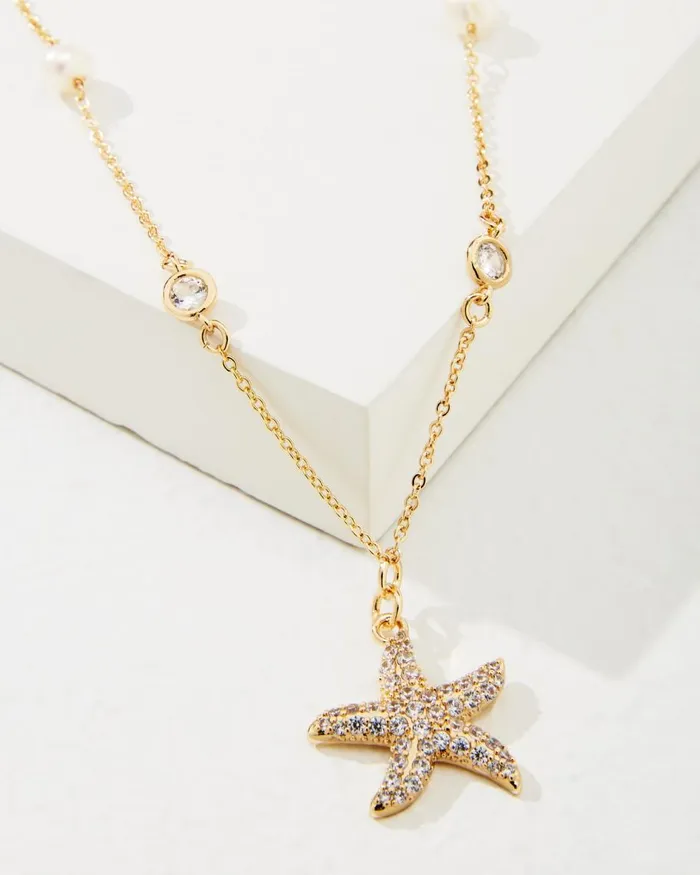 Tommy Bahama Island Essence Gold Starfish Pearl Necklace Gold Women Jewelry Tommy Bahama Island Essence Gold Starfish Pearl Necklace Gold Women Jewelry