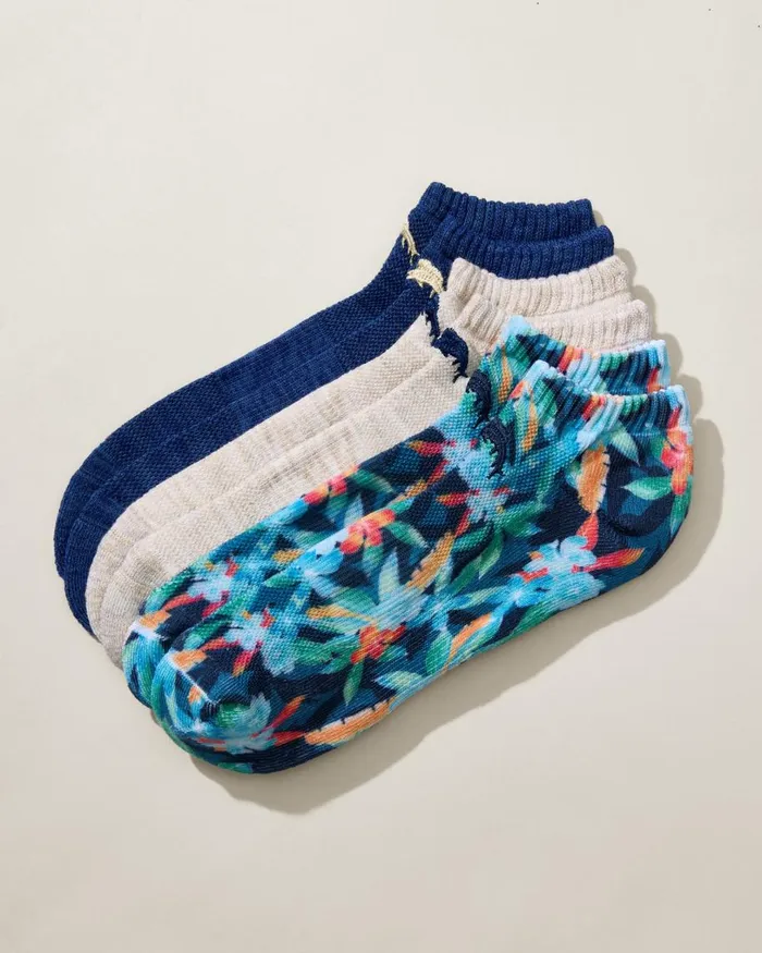 Tommy Bahama IslandZone Performance Athletic Socks 3 Pack Assorted Men Socks