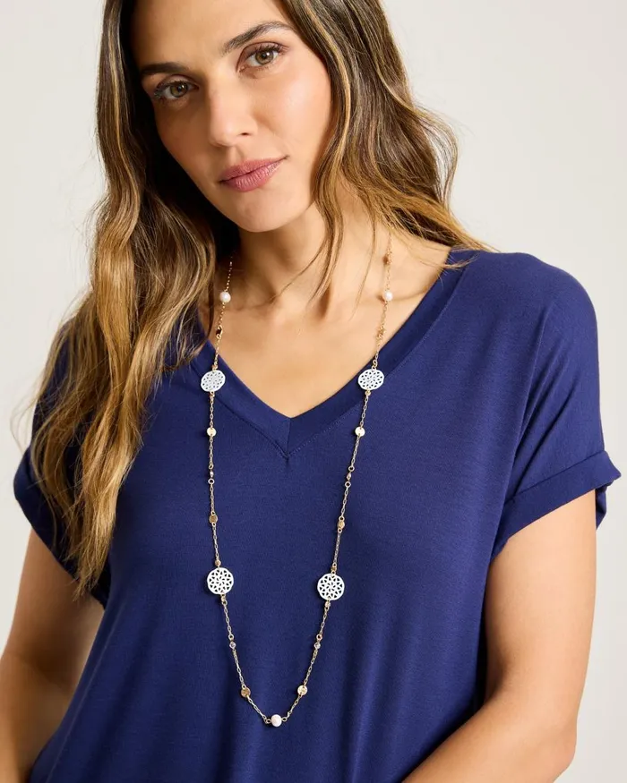 Tommy Bahama Madeira Mother Of Pearl Station Necklace Gold Women Jewelry Tommy Bahama Madeira Mother Of Pearl Station Necklace Gold Women Jewelry