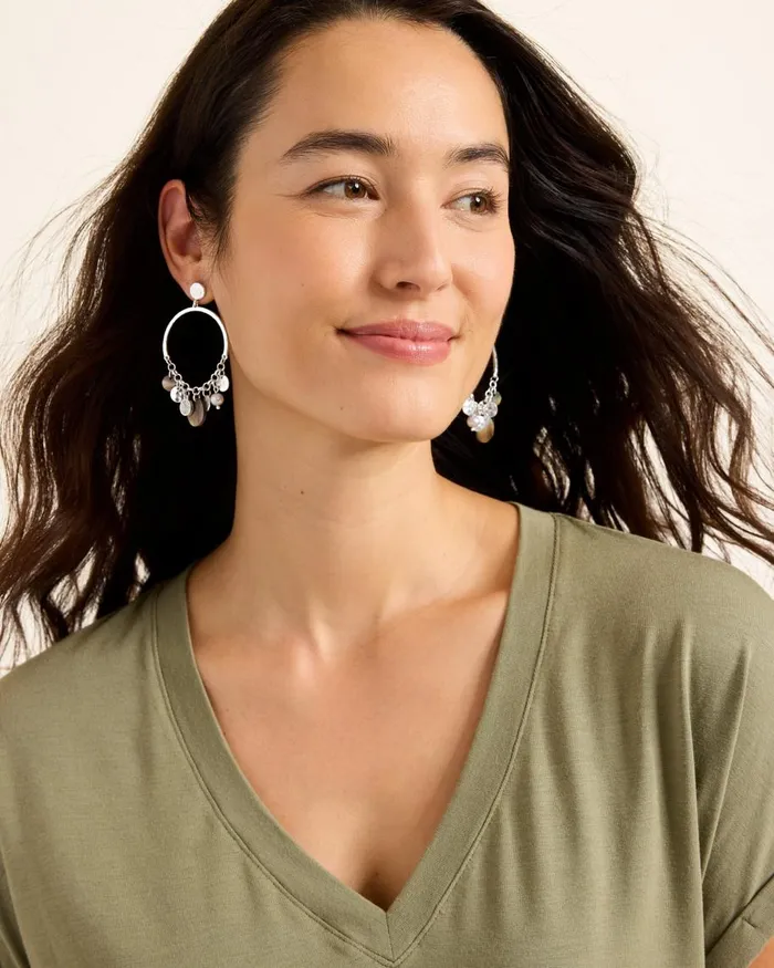Tommy Bahama Marco Island Shell And Mother Of Pearl Drop Hoop Earrings Silver Women Jewelry Tommy Bahama Marco Island Shell And Mother Of Pearl Drop Hoop Earrings Silver Women Jewelry