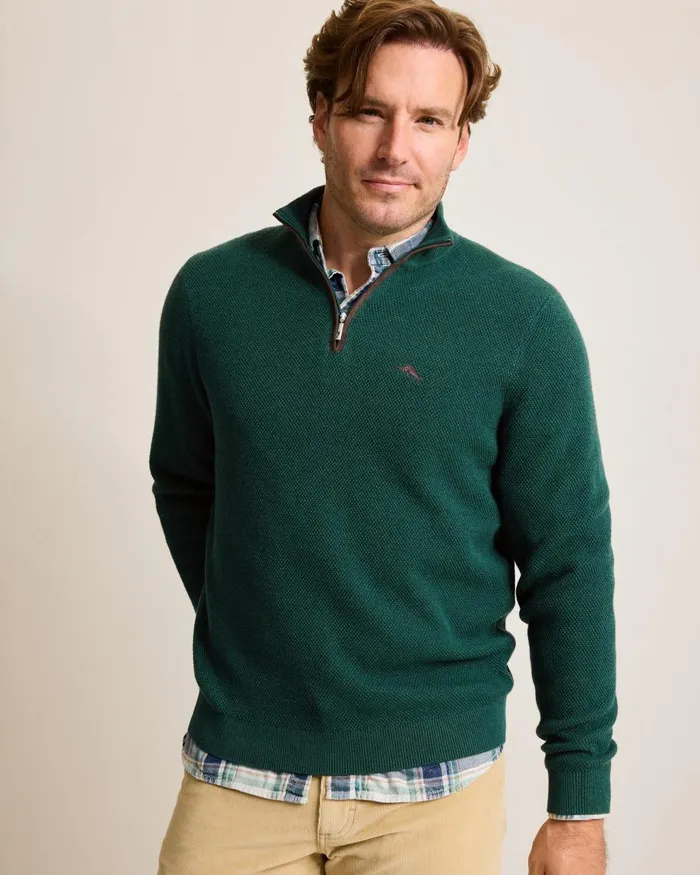 Tommy Bahama Marlin Luxe HalfZip Sweater Seaway Heather Men Sweaters Tommy Bahama Marlin Luxe HalfZip Sweater Seaway Heather Men Sweaters