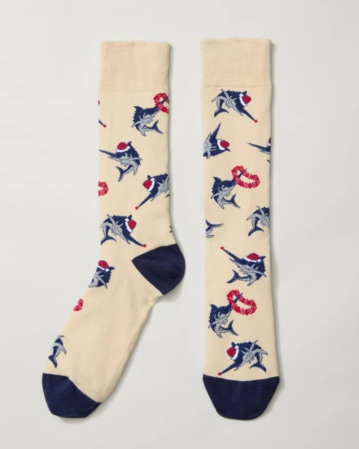 Tommy Bahama Merry Marlins Socks Stone Men Socks