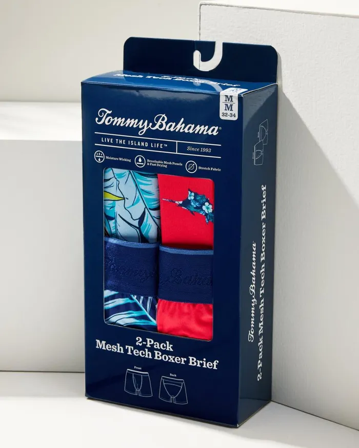 Tommy Bahama Mesh Tech Print Boxer Briefs 2Pack Coral Novelty Men Loungewear and Pajamas Tommy Bahama Mesh Tech Print Boxer Briefs 2Pack Coral Novelty Men Loungewear and Pajamas
