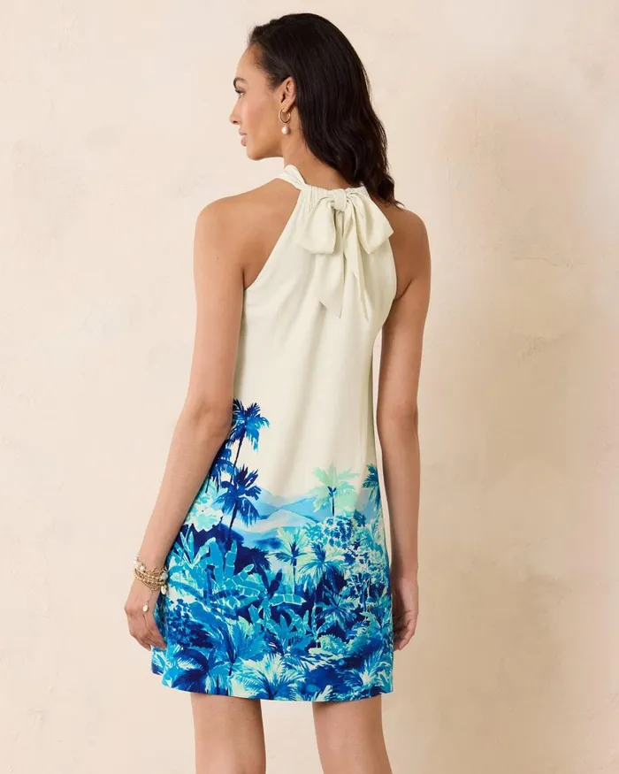 Tommy Bahama Ocean Side Views Silk Halter Dress Coconut Women Dresses Tommy Bahama Ocean Side Views Silk Halter Dress Coconut Women Dresses