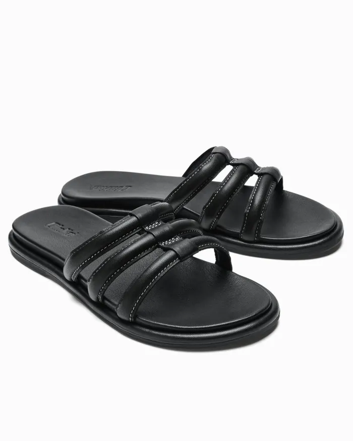 Tommy Bahama Olukai Tiare Slide Sandals Black Women Shoes and Sandals